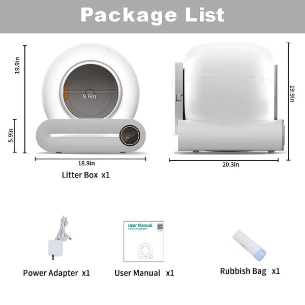 Automatic Self-Cleaning Cat Litter Box Robot - 65L+9L Waste Capacity, App Control - Image 7